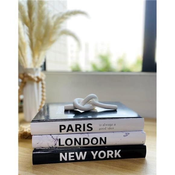 3 Pieces Fashion Decorative Book,Hardcover Modern Decorative Book Stack,Fashion - Picture 4 of 6